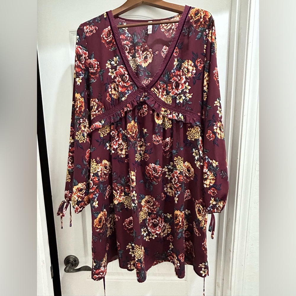 Fall Floral Midi Dress